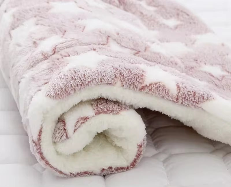 Flannel Pet Sleeping Mat Dog Bed Cat Litter Puppy Bed Dog Sofa Lovely Mattress Cushion for Small Large Dog Blanket for Winter