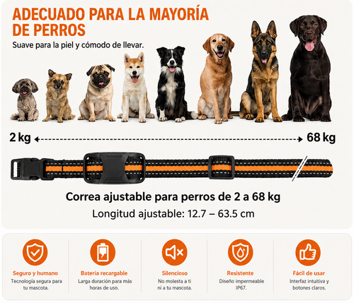 Collar de Adiestramiento KIVON para Perros — Hasta 1000 m de Alcance