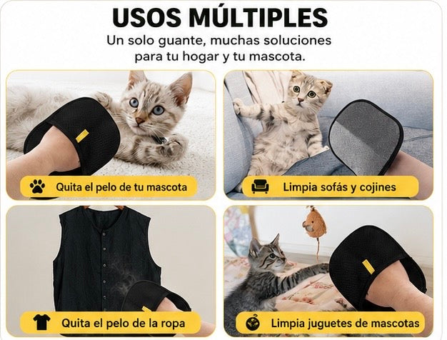 Guante de Cepillado 2 en 1 KIVON - Cepilla, masajea y elimina el pelo muerto con una simple caricia