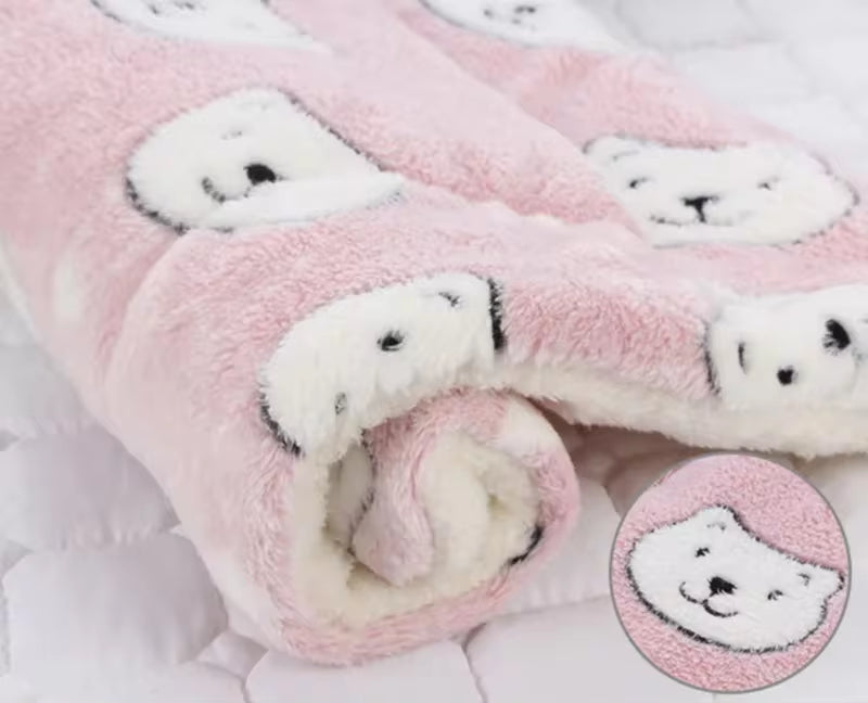 Flannel Pet Sleeping Mat Dog Bed Cat Litter Puppy Bed Dog Sofa Lovely Mattress Cushion for Small Large Dog Blanket for Winter