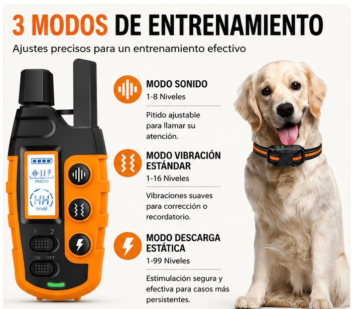 Collar de Adiestramiento KIVON para Perros — Hasta 1000 m de Alcance