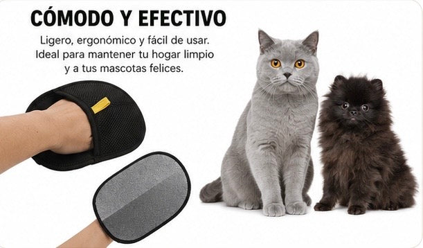 Guante de Cepillado 2 en 1 KIVON - Cepilla, masajea y elimina el pelo muerto con una simple caricia
