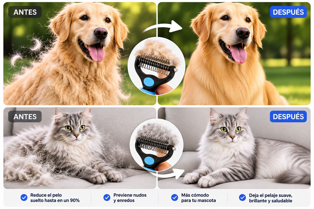 Cepillo Deslanador Profesional KIVON para Perros y Gatos