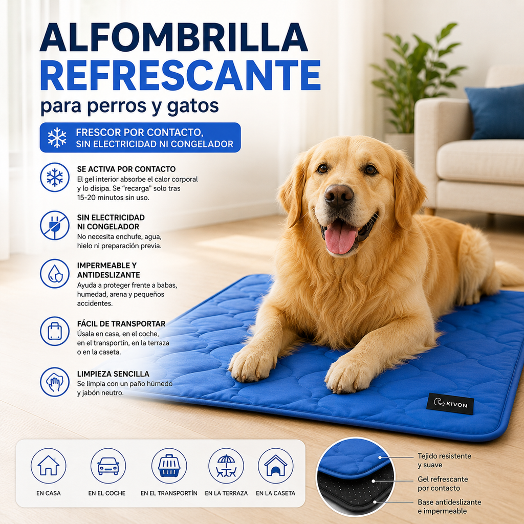 Alfombrilla Refrescante KIVON para Perros y Gatos
