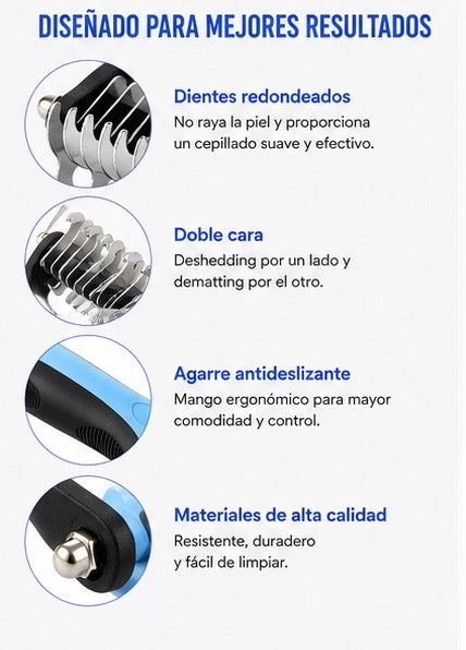 Cepillo Deslanador Profesional KIVON para Perros y Gatos